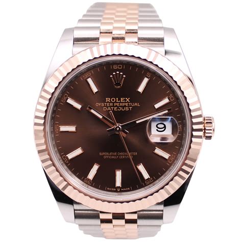 rolex datejust chocolate usato|Rolex Datejust 41 2021 DATEJUST SMOOTH BEZEL .